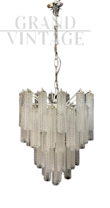 70's glass chandelier attributed to Venini