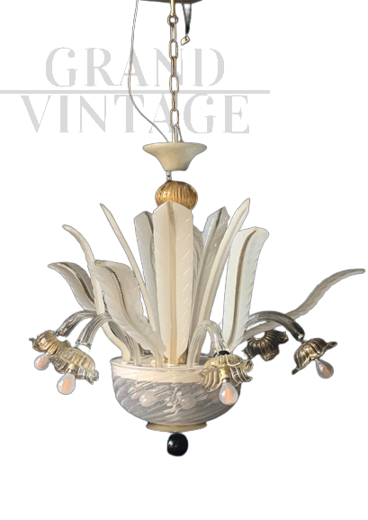 Murano glass chandelier attributed to Seguso, 1960s