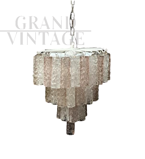 1970s Murano tube chandelier attributed to Venini