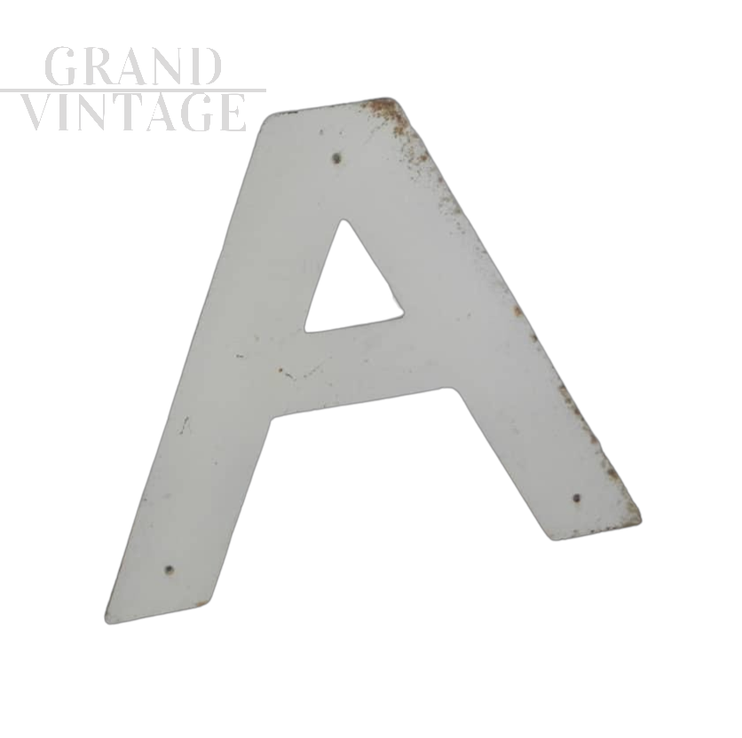 Vintage iron letter A for sign, 1950s              