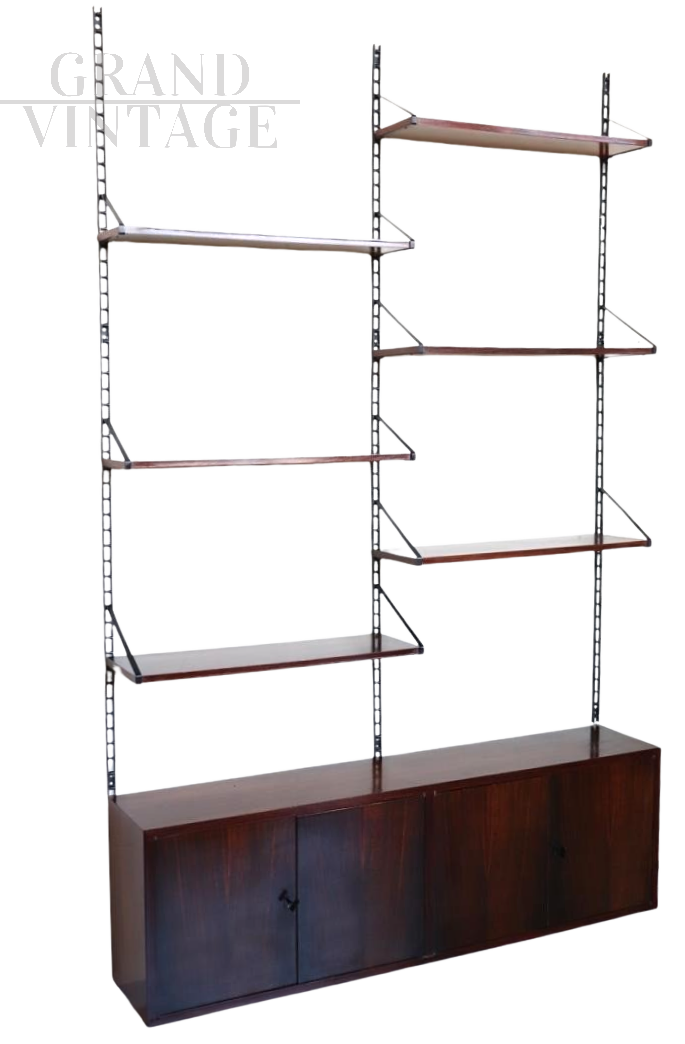 Italian design wall bookcase from the 60s