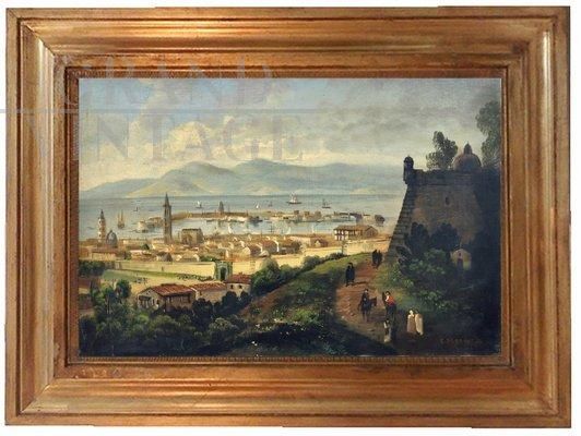 Messina, painting by E. Ferrante, Posillipo school, oil on canvas