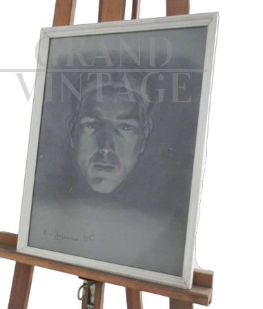 Mina Anselmi - charcoal portrait of a man                            
                            