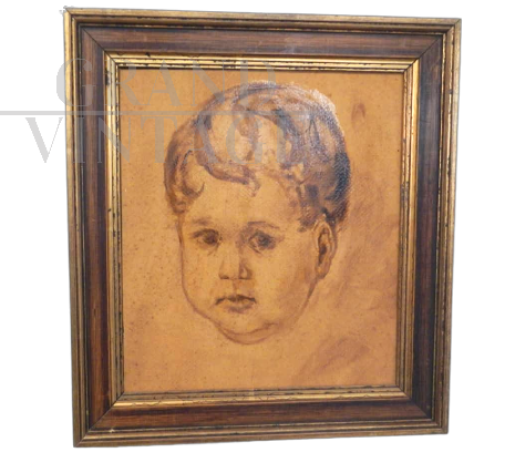 Mina Anselmi - oil portrait of a child                        
                            