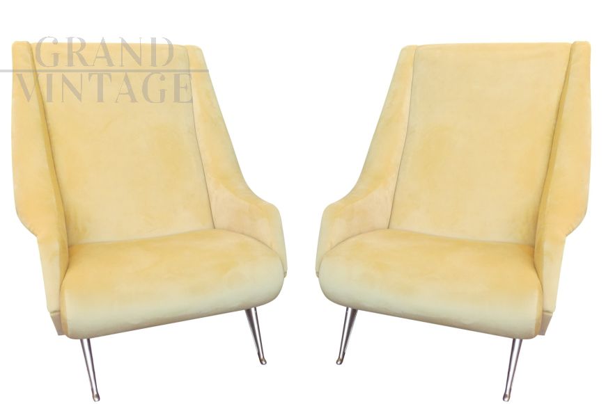 Pair of vintage ISA armchairs from the 1950s