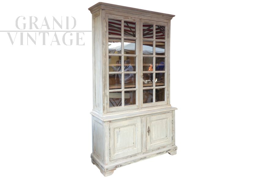 Shabby style lacquered bookcase, 19th century