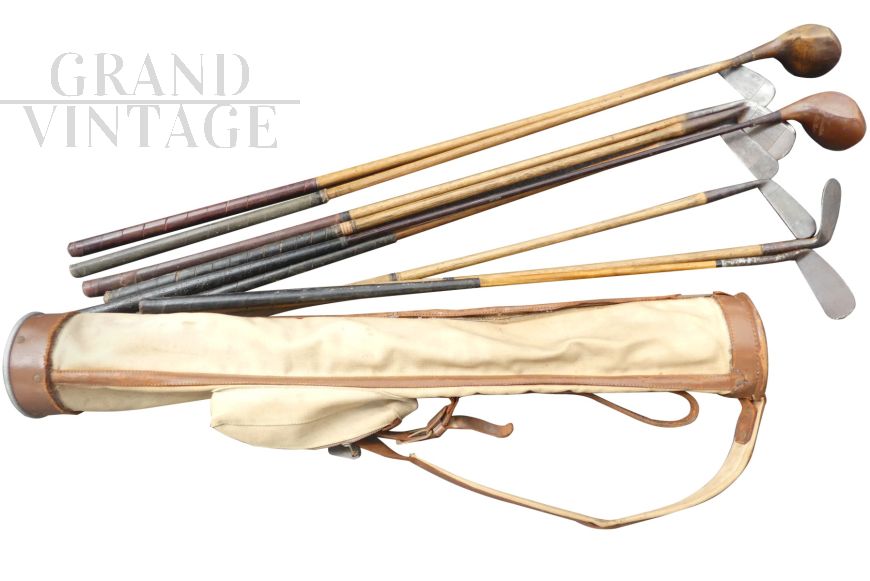 Vintage golf clubs from the 20th century