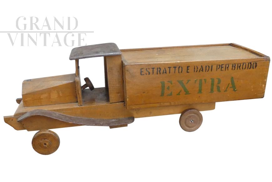 Advertising truck from 1920s in wood