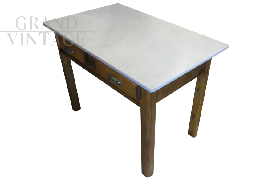 Kitchen table with marble top