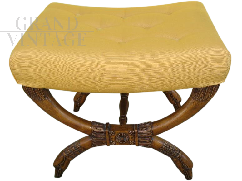 Vintage Empire style ottoman stool
