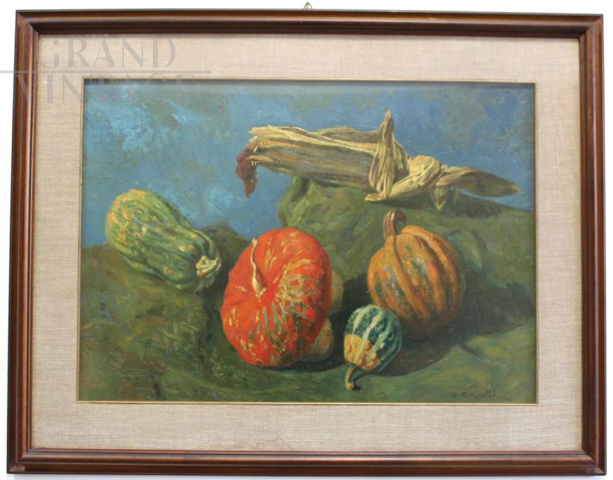 Still Life with Pumpkins oil painting by Walter Morselli