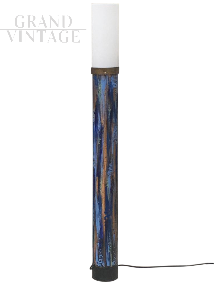 Enameled Copper Floor Lamp - Angelo Brotto for Esperia, 1960s