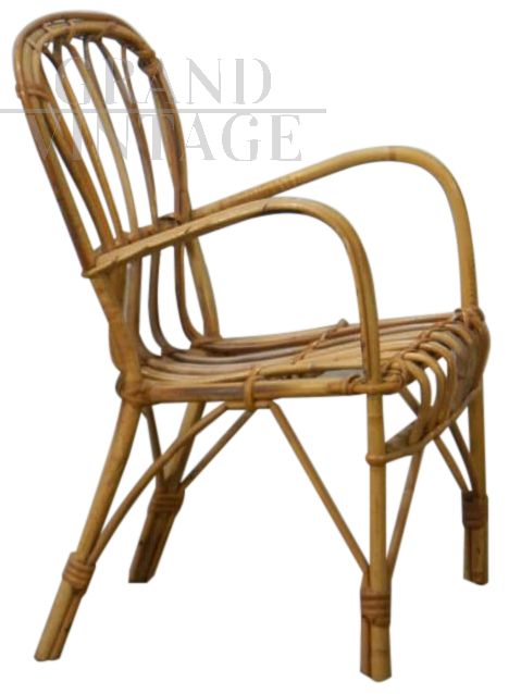 Vintage wicker child's chair, 1970s