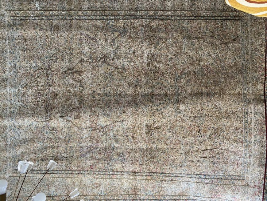 Vintage Persian carpet Kirman Laver