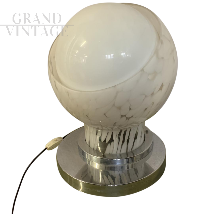 Italian Blown Glass Lamp by Mazzega, 1970s