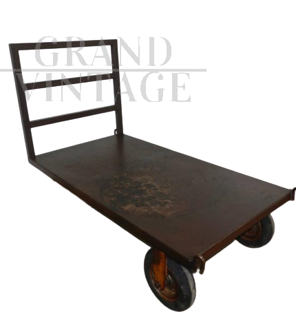 50s industrial iron cart