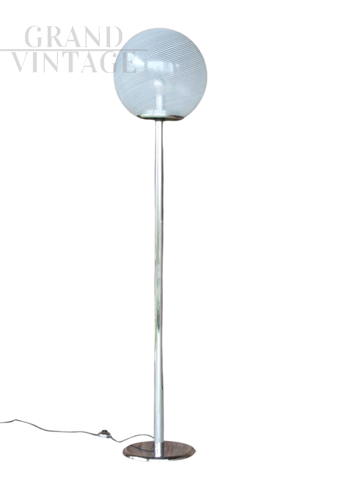 Tessuto floor lamp by Massimo Vignelli for Venini, 1980s 