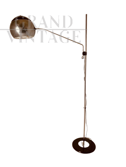 Adjustable vintage floor lamp from the 60s in Reggiani style