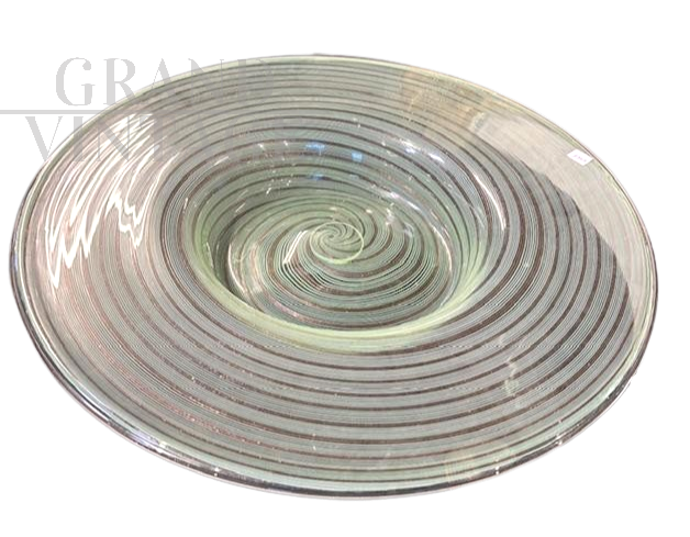 La Filigrana centerpiece plate in Murano glass, 1987