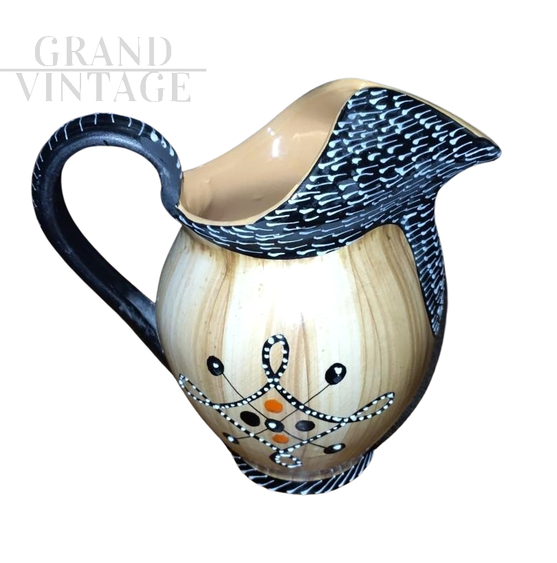 Small Deruta ceramic jug signed Fima, 1970s