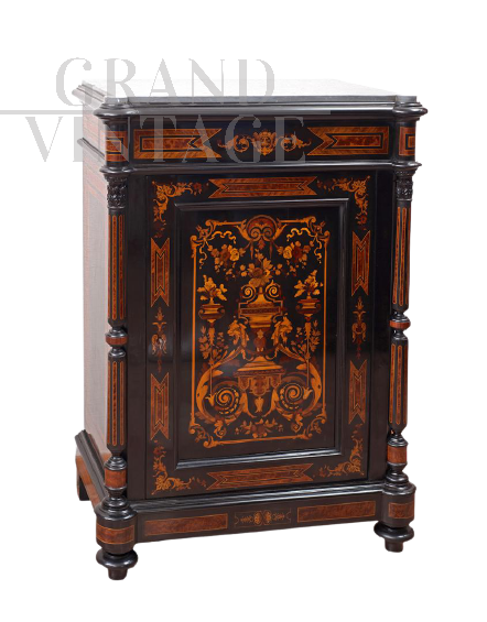 Small antique Napoleon III inlaid sideboard