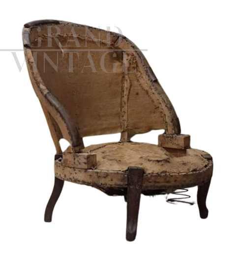 Deconstructed antique armchair