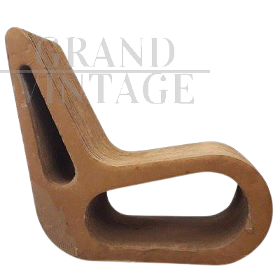 Flysit armchair by Mario Pagliaro in cardboard, Italy 1970s