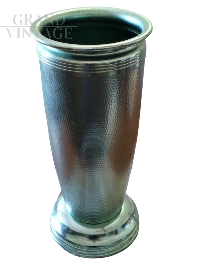 Vintage Irmel umbrella stand in green anodized aluminium          
