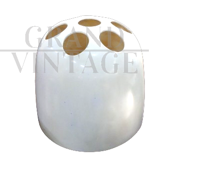 Umbrella stand designed by Artemide in cream-white plastic, Italy 1966