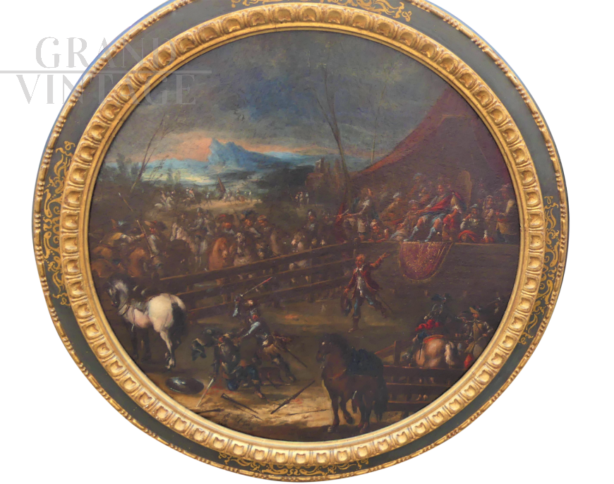 Battle scene - Lombard painting from the early 18th century