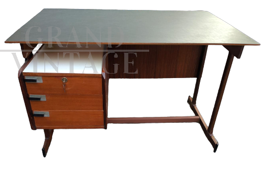1950s design desk with eco-leather top