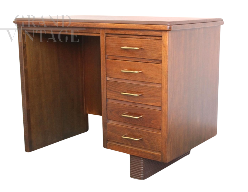 Desk designed by Antonio Ferretti in wood, Italy 1970s                  