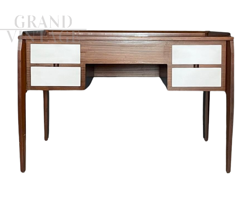Gio Ponti 1950s desk in mahogany