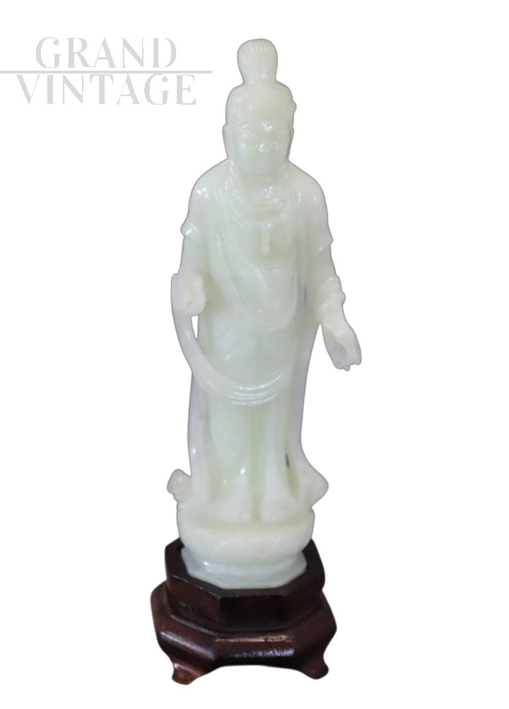 Mid-20th century carved jade Buddha sculpture       