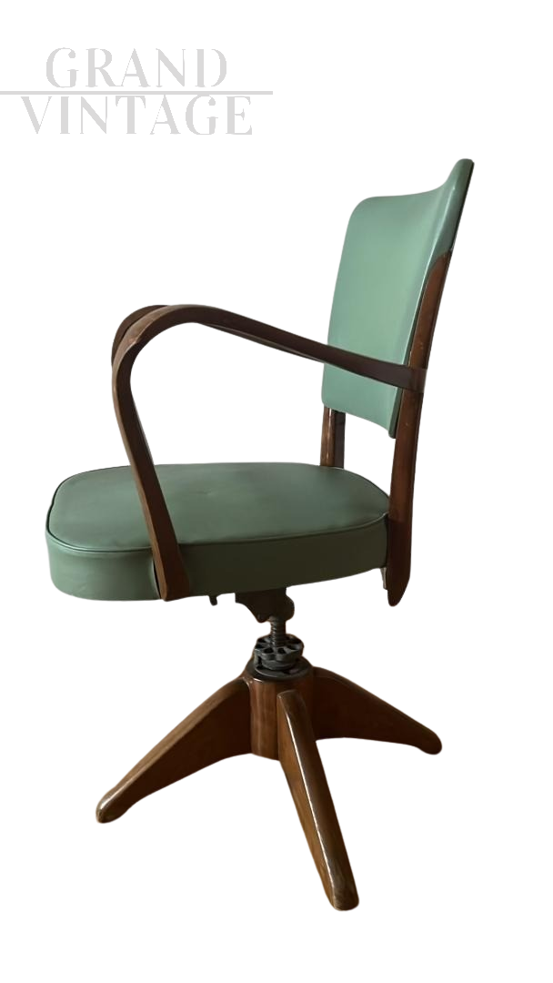 Vintage swivel and reclining office chair from the 1950s    
