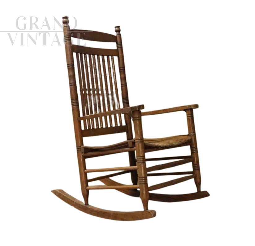 Vintage wooden rocking chair