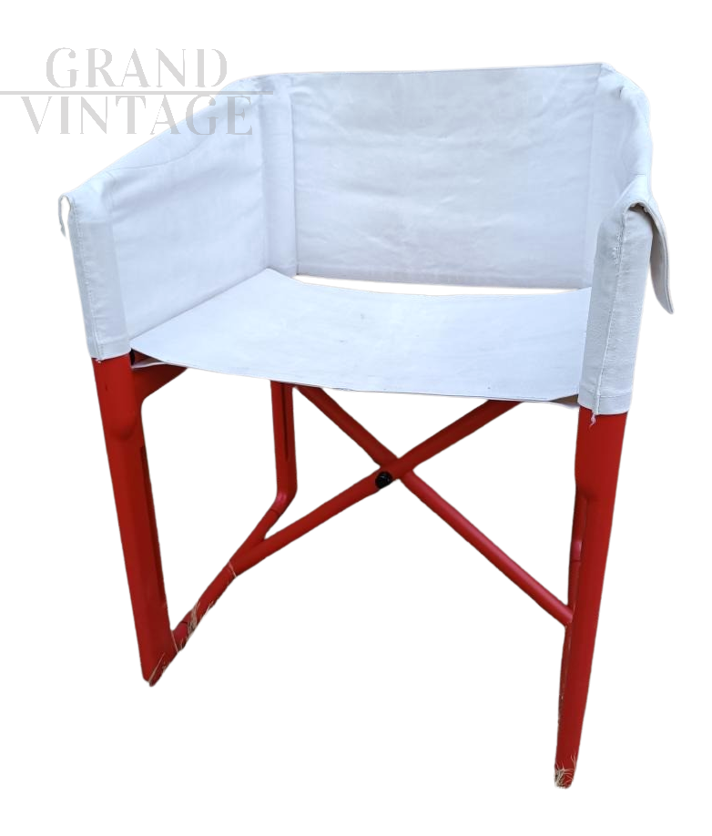 Kartell 4820 red and white chair