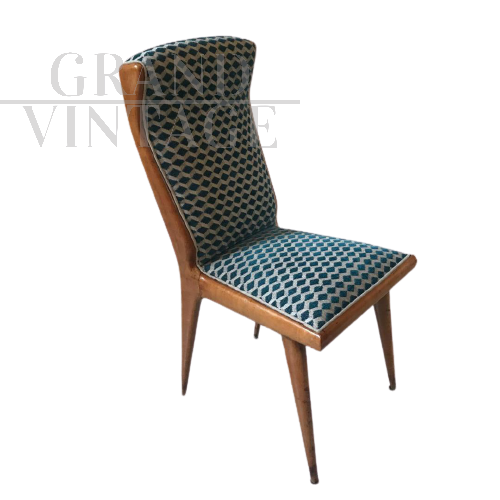 Modern antique wooden chair with new upholstery