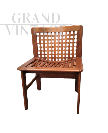 Vintage 60s design chair in bent beech, attributable to Rossi di Albizzate