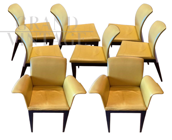 Set of 6 chairs and 2 armchairs Sit by Pininfarina for Reflex Angelo