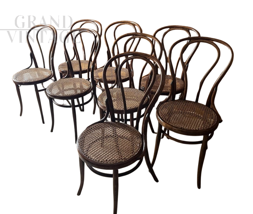 Set of 8 Jacob & Josef Kohn dining chairs, Vienna