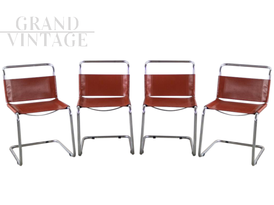 Set of four Stam & Breuer cantilever chairs without armrests