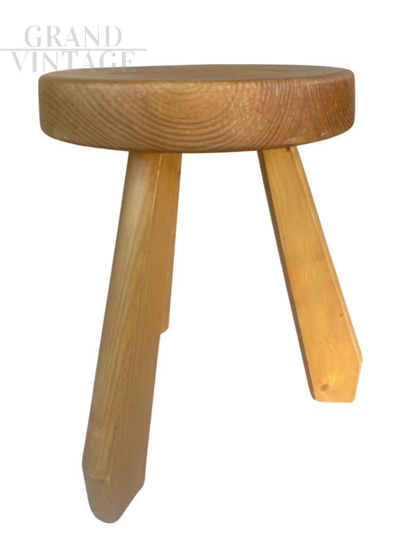 Sandoz stool by Charlotte Perriand for Les Arcs, 1969