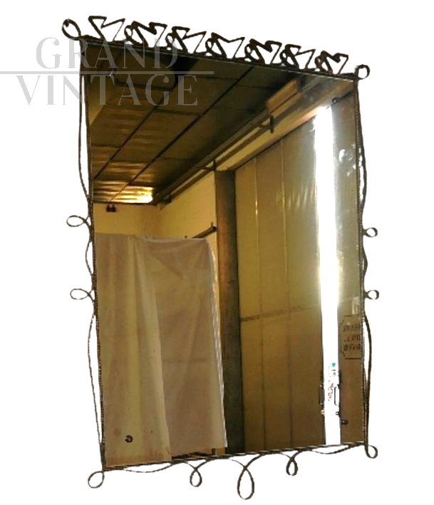 Iron mirror by Pier Luigi Colli, Italy 1950s - 1960s         