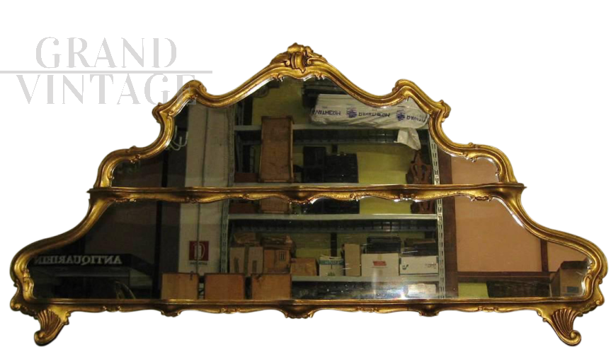 Vintage gilded mirror in imitation gold