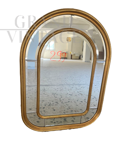 Antique style gilded mirror with double frame