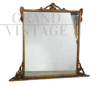 Antique style carved and gilded dresser mirror 