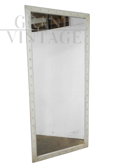Large vintage mirror with metric frame