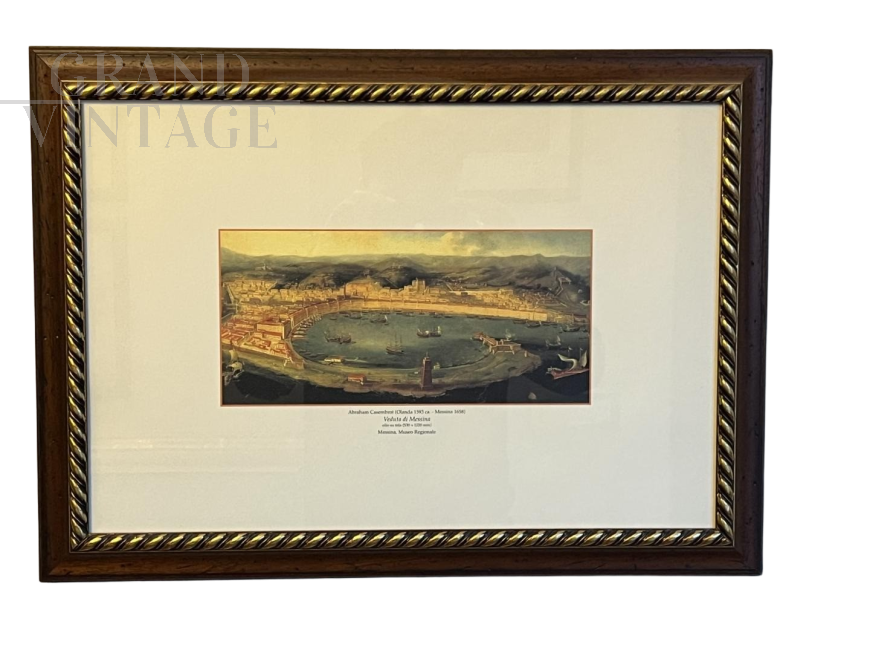 Color print with View of the Port of Messina