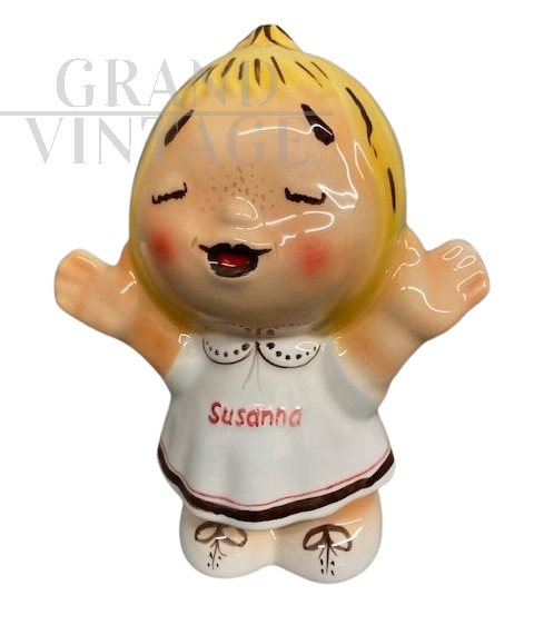 Susanna Tutta Panna - Italian Carosello advertising character in ceramic
